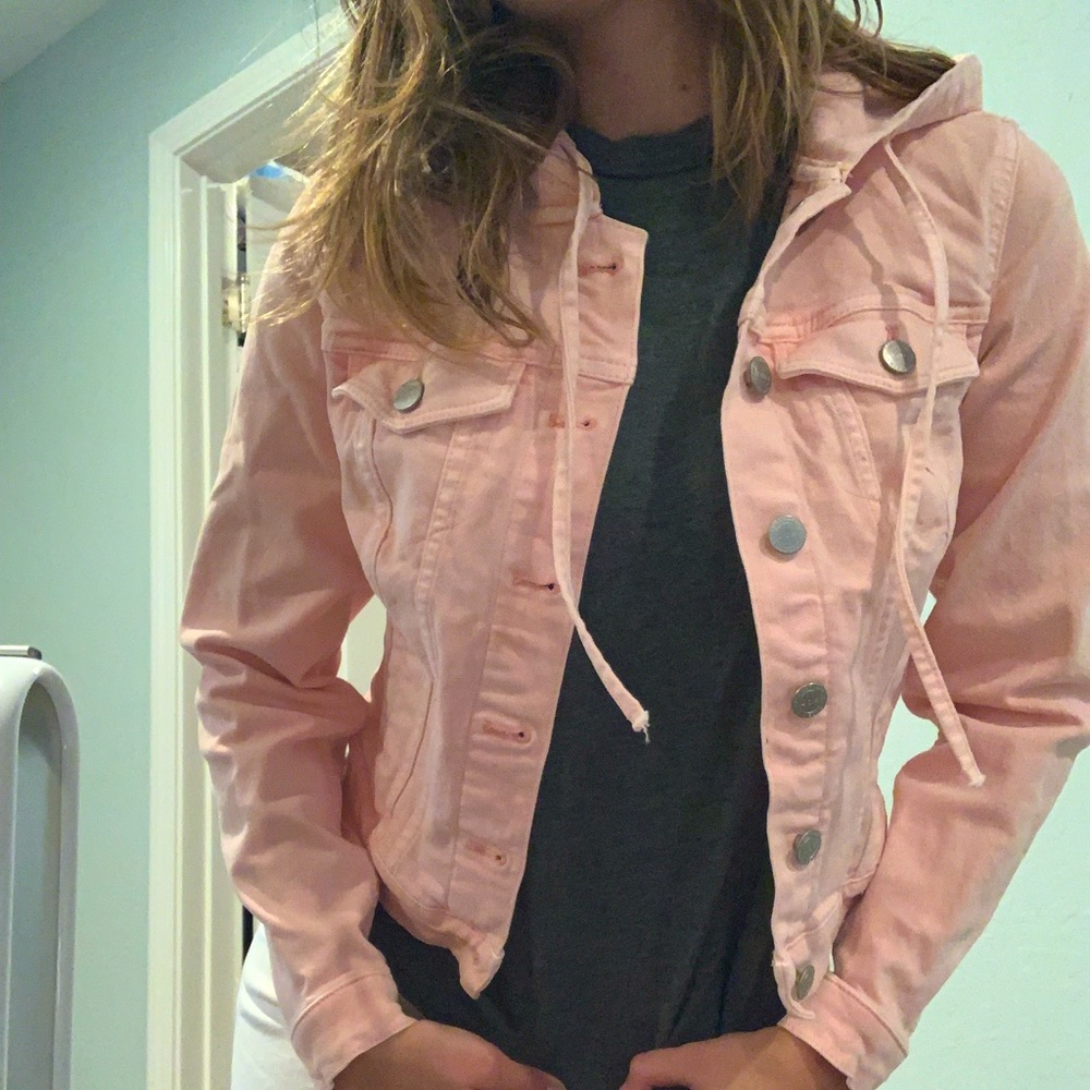 LOFT Pink Jean Jacket XXSP